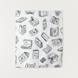 Book pattern tapestry