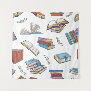 Book pattern tapestry
