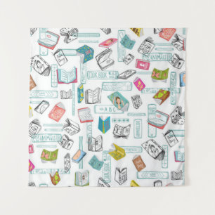 Book pattern tapestry