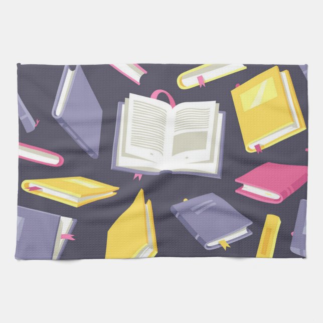Book pattern tea towel (Horizontal)