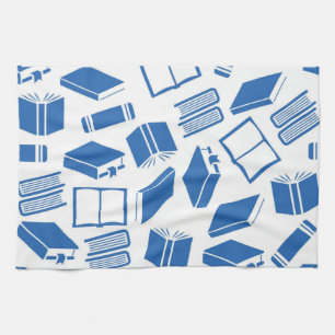 Book pattern tea towel