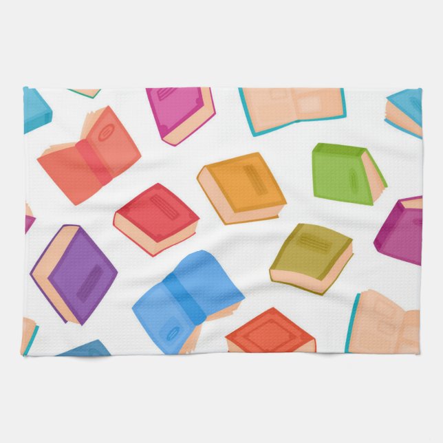 Book pattern tea towel (Horizontal)