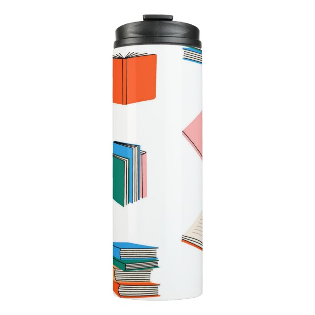 Book pattern thermal tumbler (Front)