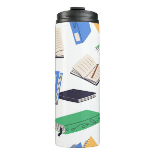 Book pattern thermal tumbler