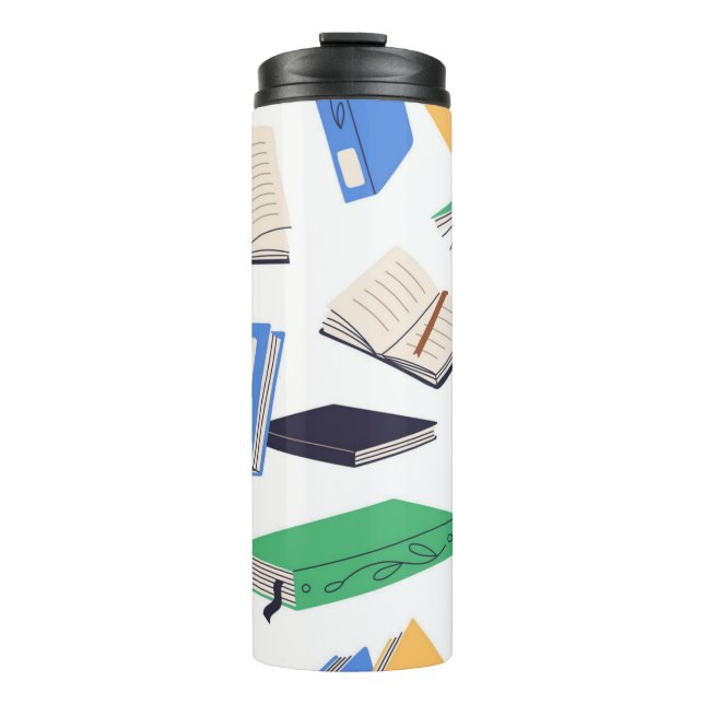 Book pattern thermal tumbler (Front)