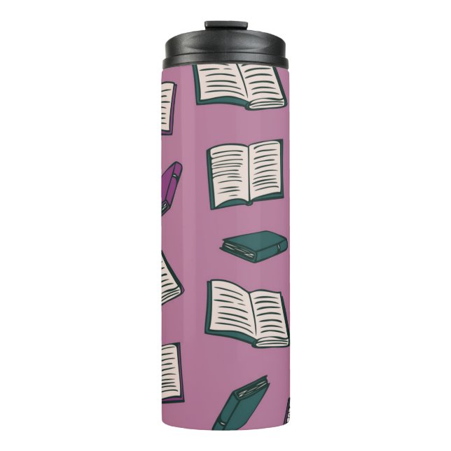 Book pattern thermal tumbler (Front)