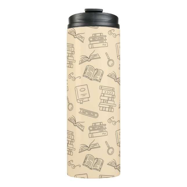 Book pattern thermal tumbler (Front)