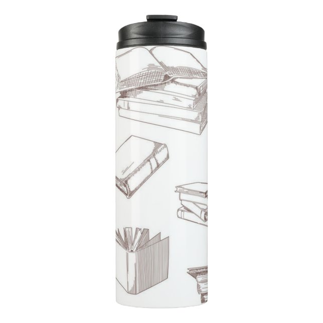 Book pattern thermal tumbler (Front)