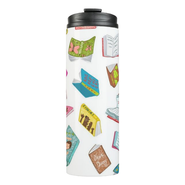 Book pattern thermal tumbler (Front)
