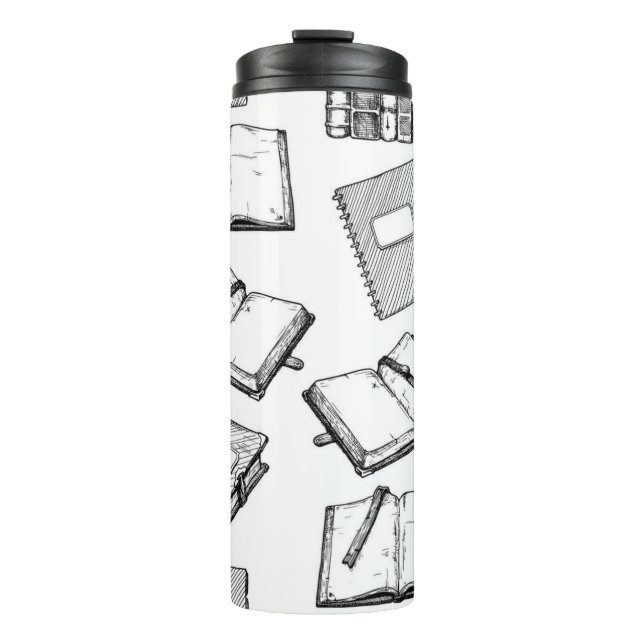 Book pattern thermal tumbler (Front)