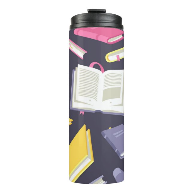 Book pattern thermal tumbler (Front)