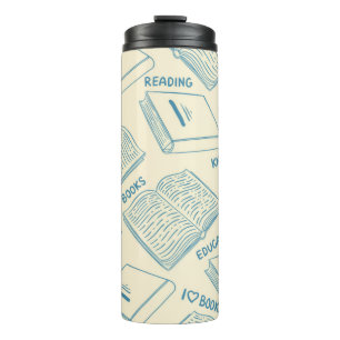 Book pattern thermal tumbler