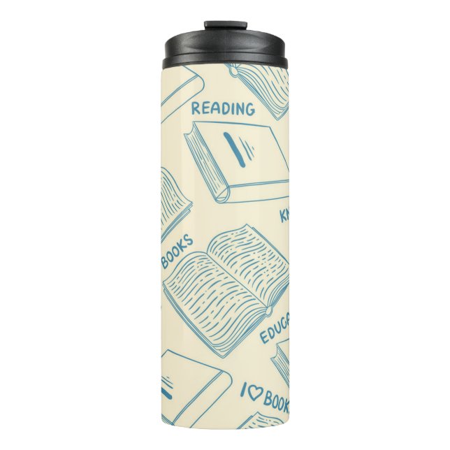 Book pattern thermal tumbler (Front)