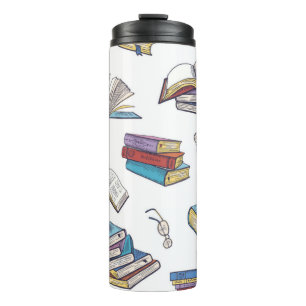 Book pattern thermal tumbler