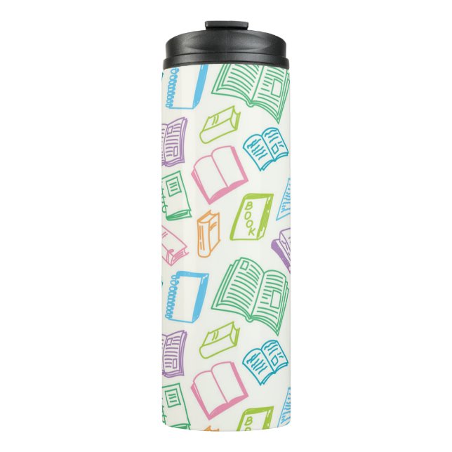Book pattern thermal tumbler (Front)