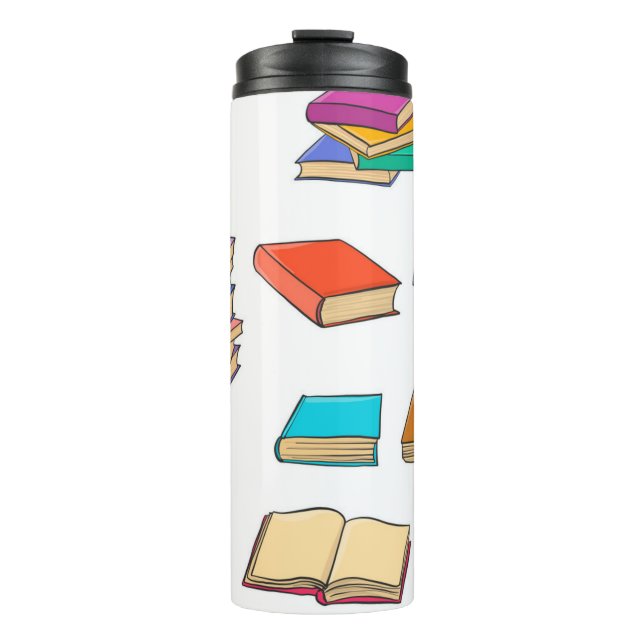 Book pattern thermal tumbler (Front)