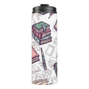 Book pattern thermal tumbler