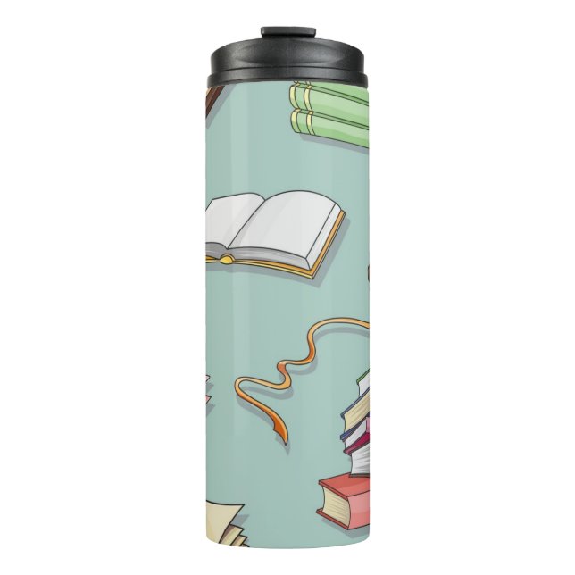 Book pattern thermal tumbler (Front)