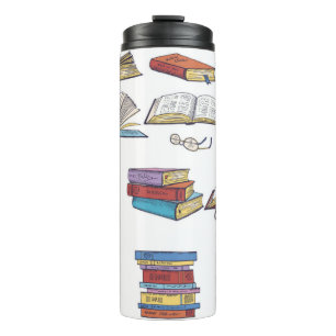 Book pattern thermal tumbler