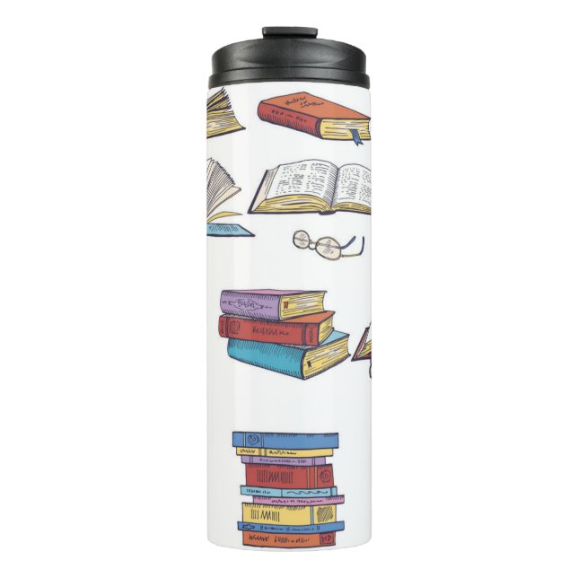 Book pattern thermal tumbler (Front)