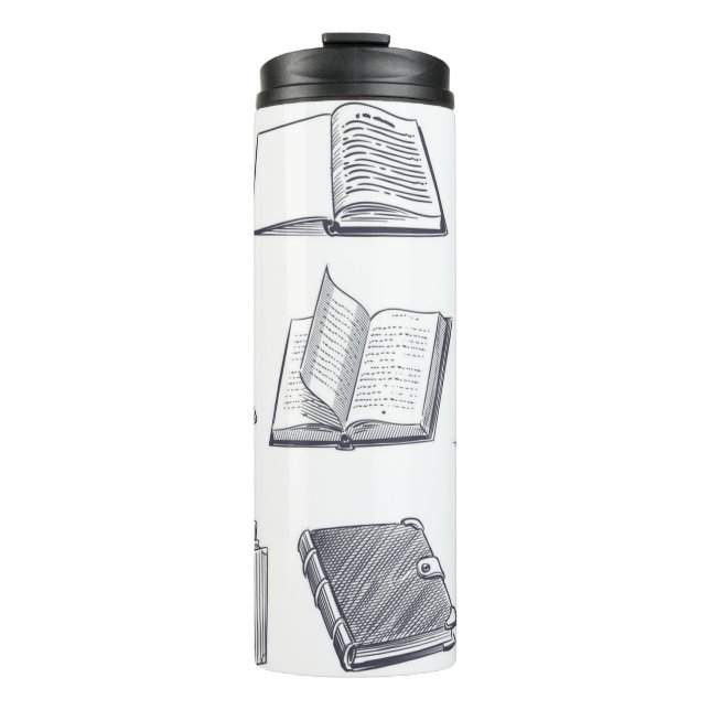 Book pattern thermal tumbler (Front)