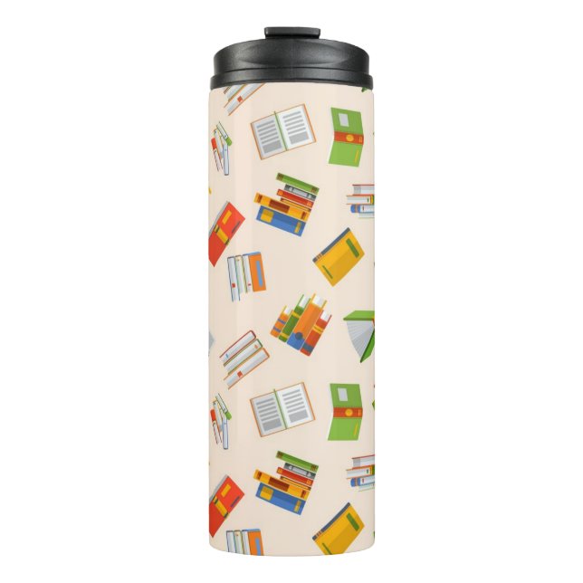 Book pattern thermal tumbler (Front)
