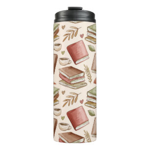 Book pattern thermal tumbler