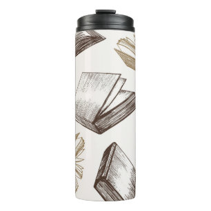 Book pattern thermal tumbler