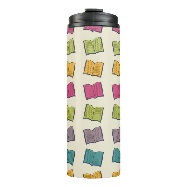 Book pattern thermal tumbler (Front)