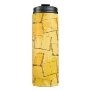 Book pattern thermal tumbler