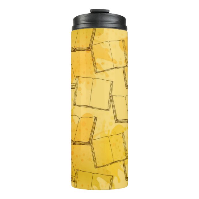 Book pattern thermal tumbler (Front)