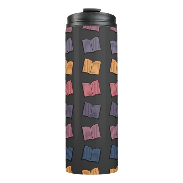 Book pattern thermal tumbler (Front)