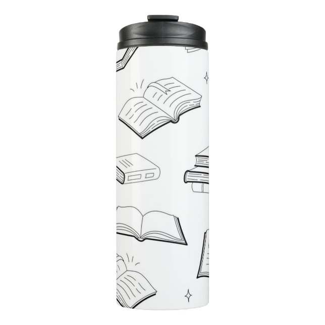 Book pattern thermal tumbler (Front)
