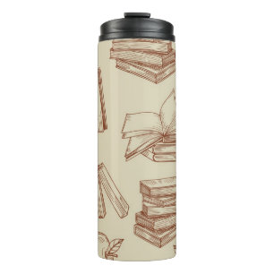 Book pattern thermal tumbler