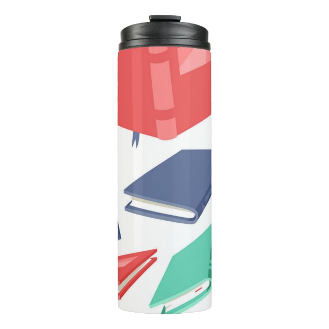 Book pattern thermal tumbler (Front)