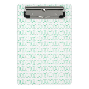 Book pattern two pocket folder mini clipboard