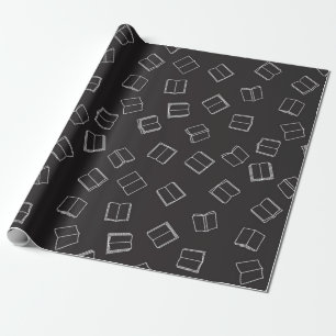 Book pattern wrapping paper