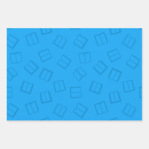 Book pattern wrapping paper sheet