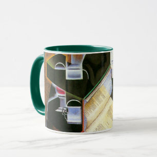 Book, Pipe and Glasses, Juan Gris, Vintage Cubism Mug