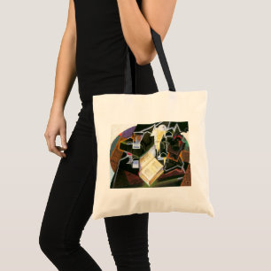 Book, Pipe and Glasses, Juan Gris, Vintage Cubism Tote Bag