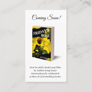 Book Promotion Author Business Writer Card