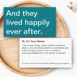 Book Promotion Writer Author Novelist Business Card