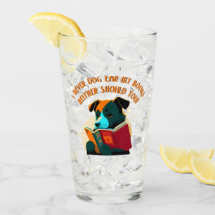 Book Puppy Dog Ear Humour Glass