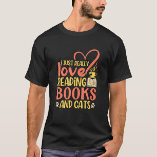 Book Quote Cat Pun Book Reading Ext Design T-Shirt
