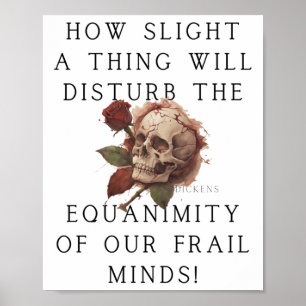 Book Quote “disturb Our Frail Minds” Ens Sticker Poster
