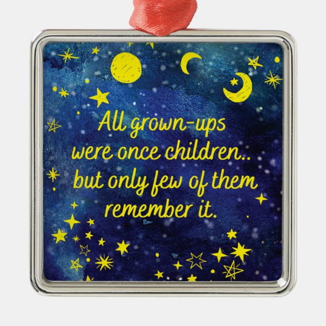 Book Quote The Little Prince  Metal Ornament (Front)