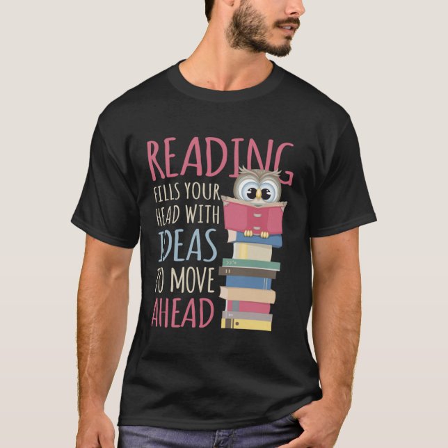 Book Reader Reading Library & Librarian Bookworm O T-Shirt (Front)