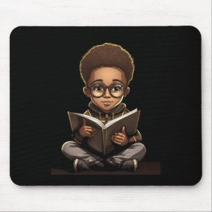Book Reading Afro African American Reader Bookworm Mouse Pad