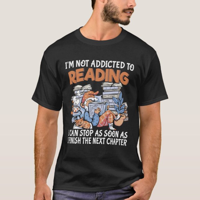 Book reading   bookworm cute book nerd book reader T-Shirt (Front)