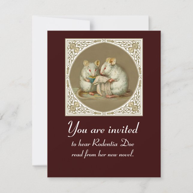 Book Reading Customisable Invitation (Front)